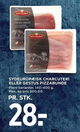 SYDEUROPÆISK CHARCUTERI ELLER GESTUS PIZZABUNDE