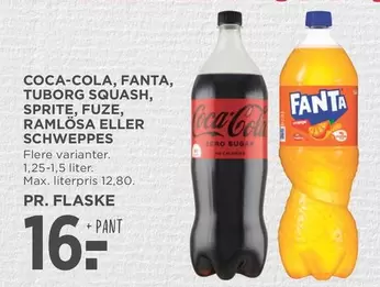 Coca Cola - COCA-COLA, FANTA, TUBORG SQUASH, SPRITE, FUZE, RAMLÖSA ELLER SCHWEPPES