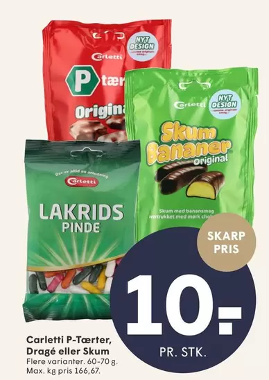 P-Tærter, Dragé eller Skum