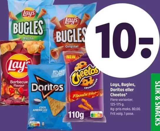 Cheetos - Bugles, Doritos eller