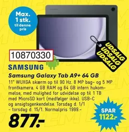 Galaxy -  Tab A9+ 64 GB