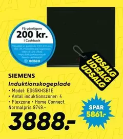 Siemens - Induktionskogeplade