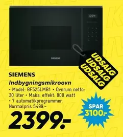 Siemens - Indbygningsmikroovn