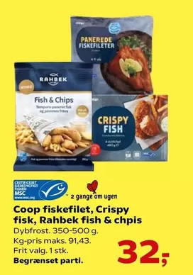 fiskefilet, Crispy fisk, fish & chpis