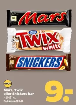 Twix eller Snickers bar