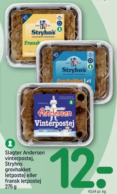 vinterpostej, grovhakket letpostej eller fransk letpostej