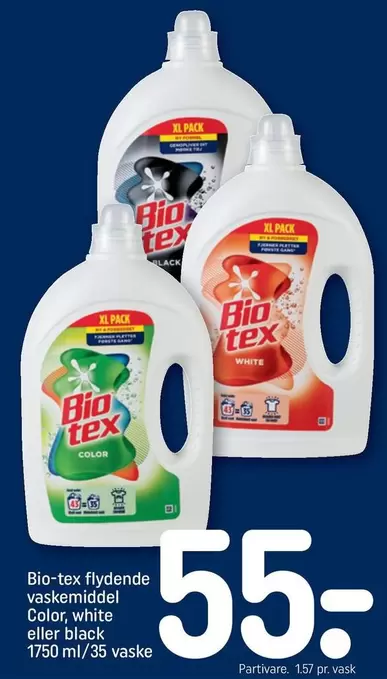 Bio - flydende vaskemiddel Color, white eller black