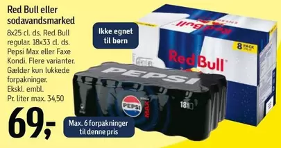 Red -  Bull eller sodavandsmarked