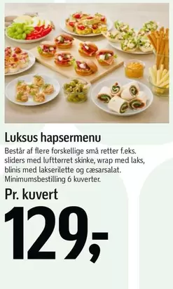 Luksus hapsermenu