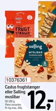 frugtstænger eller Salling muslibar