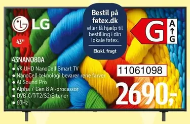 Lg - 43NANO80A 4K UHD NanoCell Smart TV