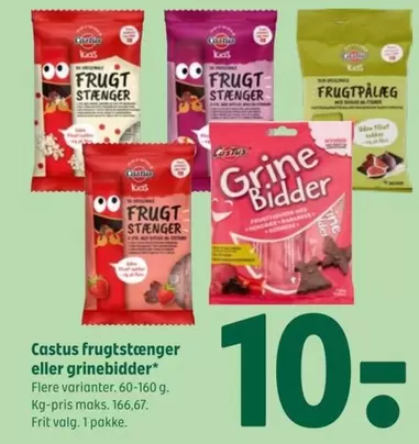 frugtstænger eller grinebidder