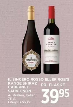 IL SINCERO ROSSO ELLER ROB'S RANGE SHIRAZ CABERNET SAUVIGNON