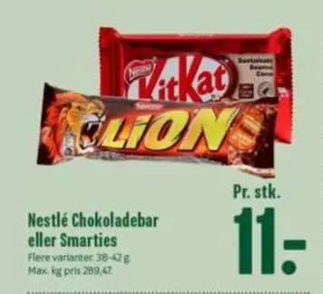 Chokoladebar eller Smarties