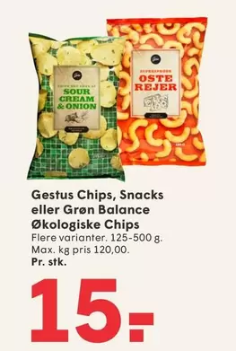 Chips, Snacks eller Grøn Balance Økologiske Chips