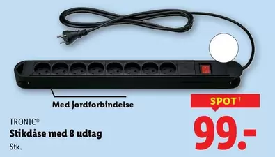 Stikdåse med 8 udtag