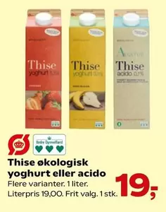 økologisk yoghurt eller acido