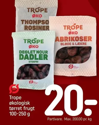 økologisk tørret frugt