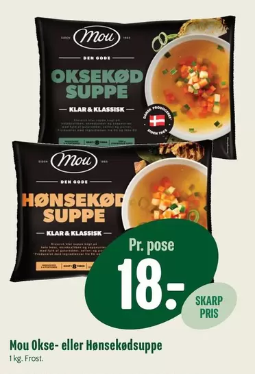 Den - Okse- eller Hønsekødsuppe