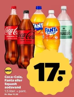 Coca Cola - Coca-Cola, Fanta eller Squash sodavand