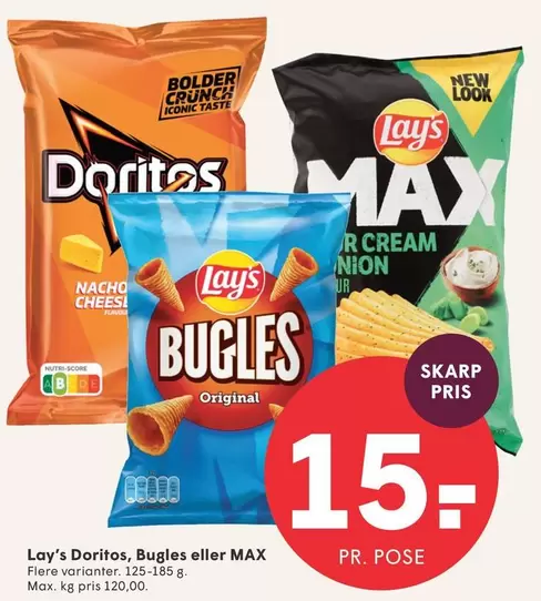 AB - Doritos, Bugles eller MAX