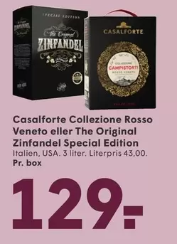Zinfandel - Casalforte Collezione Rosso Veneto eller The Original  Special Edition