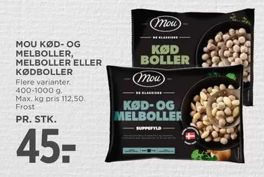 KØD- OG MELBOLLER, MELBOLLER ELLER KØDBOLLER