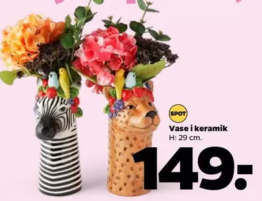 Keramik - Vase i keramik