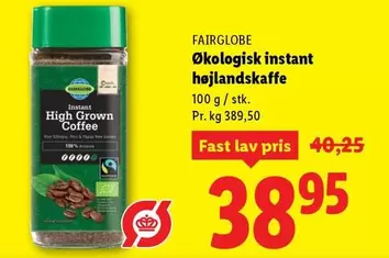 Økologisk instant højlandskaffe