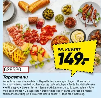 Tapasmenu