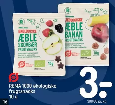 økologiske frugtsnacks