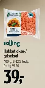 Hakket okse-/grisekød