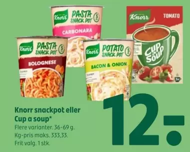 snackpot eller Cup a soup