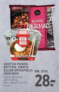 PANDE-RETTER, TÆRTE ELLER SPICEFIELD ASIA BOX