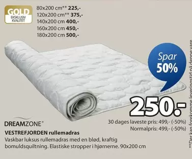 VESTREFJORDEN rullemadras