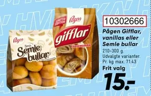 Gifflar, vanillas eller Semle bullar