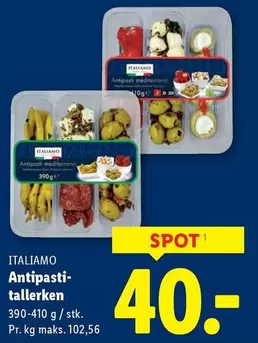 Antipasti-tallerken