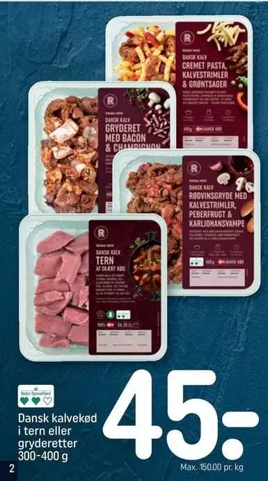 Dansk kalvekød i tern eller gryderetter