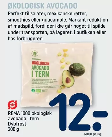 økologisk avocado i tern