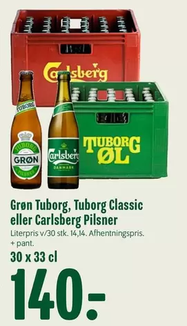Carlsberg - Grøn Tuborg, Tuborg Classic eller  Pilsner