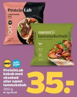 kebab med oksekød eller næmt lammekebab