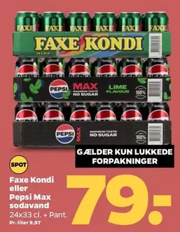 Faxe - Kondi eller Pepsi Max sodavand