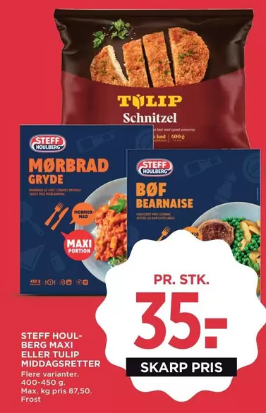 HOUL-BERG MAXI ELLER TULIP MIDDAGSRETTER