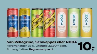 San Pellegrino, Schweppes eller NODA