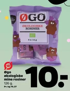 økologiske mine rosiner