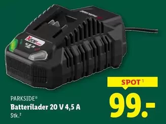 Batterilader 20 V 4,5 A