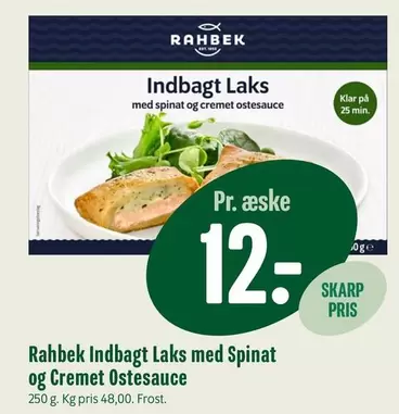 Indbagt Laks med Spinat og Cremet Ostesauce