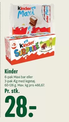 Kinder - Maxi bar eller AÆg med legetøj