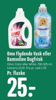 Flydende Vask eller Bamseline Dugfrisk