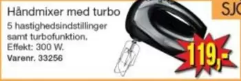 Håndmixer med turbo